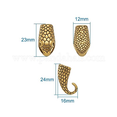 Wholesale Tibetan Style Alloy Hook And Snake Head Clasps Pandahall