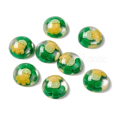 Cabochons aus transparentem Blütenharz RESI-G034-B01