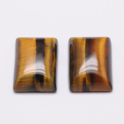 Rechteck natürlichen Tigerauge cabochons G-K032-04