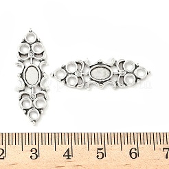 Tibetischer Stil Legierung Fassungen mit Verbinder für Cabochon FIND-B050-13AS