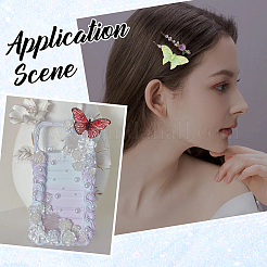 50 Stück 5 Stile sprühbemalte Decoden-Cabochons aus Harz RESI-SC0003-44