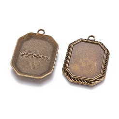 Tibetischen stil Anhänger Fassungen für Cabochons X-TIBEP-A22961-AB-FF