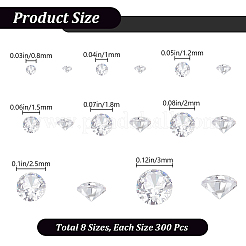 8 Stil Zirkonia-Cabochons ZIRC-BBC0002-99
