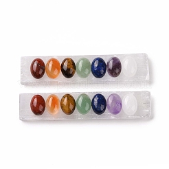 Chakra natürliche Selenit-Display-Dekorationen G-G973-10
