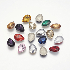 Gedruckte Rückseite Glasstrassstein Cabochons RGLA-A008-18x25mm-M