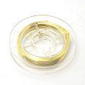 Round Copper Wire for Jewelry Making, Yellow, 26 Gauge, 0.4mm, about 16.4 Feet(5m)/roll