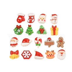 Undurchsichtige Harz-Cabochons des Weihnachtsthemas CRES-M037-13