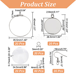DIY Rohling-Set für Kuppelohrringe DIY-UN0004-80