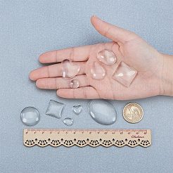 Transparente Glas Cabochons GGLA-PH0004-02