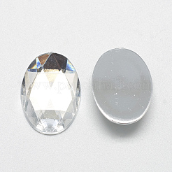 Acryl Strass Cabochons flach zurück X-GACR-Q011-13x18-02