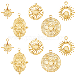 10 Stück 5 Stile 304 Edelstahl Anhänger Cabochon Einstellungen STAS-DC0014-92