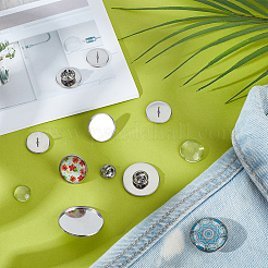 DIY-Set zur Herstellung einer leeren Kuppelbrosche DIY-UN0005-14