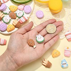 50 Stück undurchsichtige Harz-Decoden-Cabochons RESI-CJ0002-78