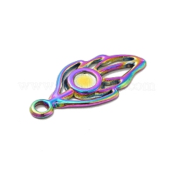 Ionenplattierung (IP) 304 Edelstahl Anhänger Cabochon-Einstellungen STAS-F282-13P