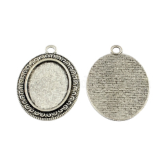 Mit nickelfrei antike Bronze Messing Anhänger Cabochons Fassungen TIBEP-R334-257AS-RS