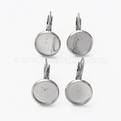 Anlaufgeschützte Ohrringbeschläge aus Edelstahl 304 mit Klappverschluss STAS-L253-005D-P