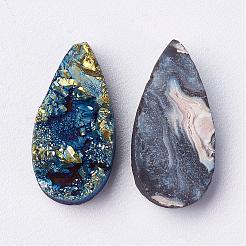 Galvanisierte natürliche Druzy-Achat-Cabochons G-F389-G06