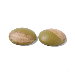 Cabochons aus Kunstleder im zweifarbigen Holzmaserungs-Stil RESI-G053-01C