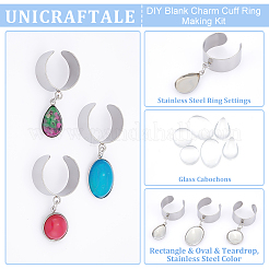 DIY Blanko-Charm-Manschettenring-Herstellungsset RJEW-AB00006