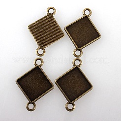Tibetischen Stil Legierung Blume große hängender Cabochon & Strass-Fassungen X-TIBE-M016-03AB-NF