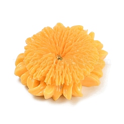 Undurchsichtige Blumen-Cabochons aus Harz RESI-R463-02A