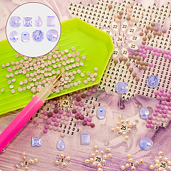 40 Stück 8 Stile K9 Glas Strass Cabochons MRMJ-DC0001-02