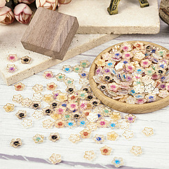 Pandahall 200 Stück 10 Farben plattierte Acryl-Cabochons OACR-TA0001-17