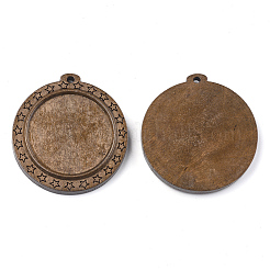 Hölzerne Anhänger Cabochon Fassungen WOOD-S044-25
