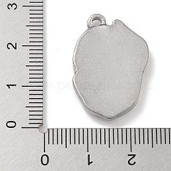 Cabochon-Fassungen für Anhänger aus Edelstahl 304 STAS-D197-09P
