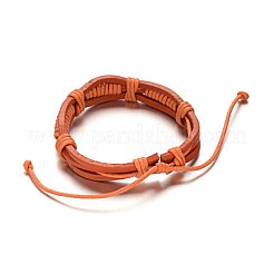 Verstellbare Lederband Armbänder BJEW-M169-12B