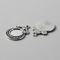 50 stücke tibetischen stil zine legierung anhänger cabochon einstellungen FIND-WH0126-14AS