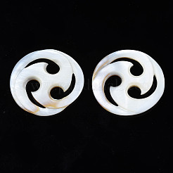 Natürliche Süßwasser Muschel Cabochons SHEL-S276-162