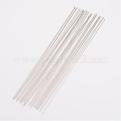 Iron Beading Needles, Silver, 120x0.45mm, Hole: 0.5mm, about 28~30pcs/bag