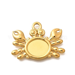 Cabochon-Fassungen für Anhänger aus Edelstahl 304 STAS-E545-04F-G