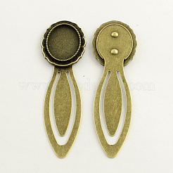18x25 mm Träger Lesezeichen Fassungen für Cabochon PALLOY-S033-21AB-NR