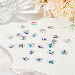 56 Stück 4 Arten Glas Strass Cabochons RGLA-BBC0001-02