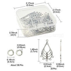 20 Stück tibetische Stil-Strass-Verbindungseinstellungen aus Legierung FIND-YW0003-27