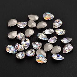Facettierte Tropfen k9 Glas Strass Cabochon RGLA-M006-04B