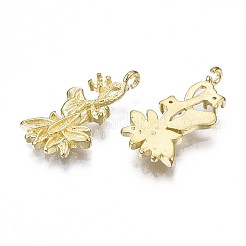 Messinganhänger Emaille & Strass Fassungen KK-S349-299-NF