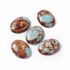 Montierte Cabochons aus Bronzit und imperialem Jaspis G-O124-03