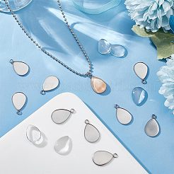 50 Stück Cabochon-Fassungen für Anhänger aus 304 Edelstahl STAS-UN0042-64