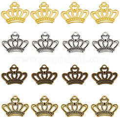64 Stück 4 Farben Legierung Anhänger Strass-Einstellungen für Emaille FIND-SC0006-05