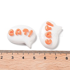 Cartoon weiße Katze Harz Decoden Cabochons CRES-R203-01G