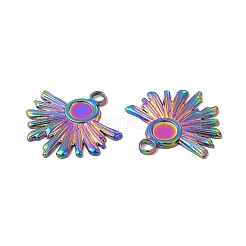Ionenplattierung (IP) 304 Edelstahl Anhänger Cabochon-Einstellungen STAS-I671-31MC