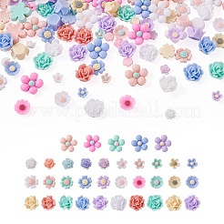 700 Stück 7 Arten undurchsichtige Harz Cabochons CRES-CD0001-07