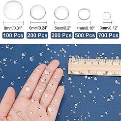 1700 Stk. 5 transparente Harz-Cabochons im Stil RESI-CA0001-31