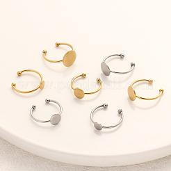 DIY Blanko-Sets zur Herstellung verstellbarer Fingerringe aus Edelstahl 304 DIY-AN0001-22