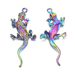 Regenbogenfarben-Legierung großer Anhänger Strass-Einstellungen PALLOY-N163-169-NR