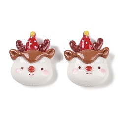 Weihnachts-Deko-Cabochons aus undurchsichtigem Harz CRES-M036-12E