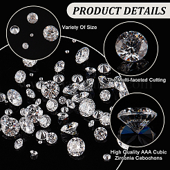 100 Stück 5 Stile Diamantform Grade AAA Zirkonia Cabochons ZIRC-BBC0002-98